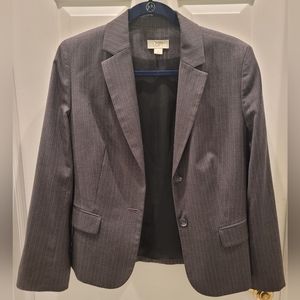 LOFT grey pinstripe blazer size 8
